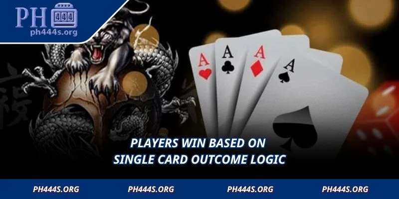 Players win based on single card outcome logic