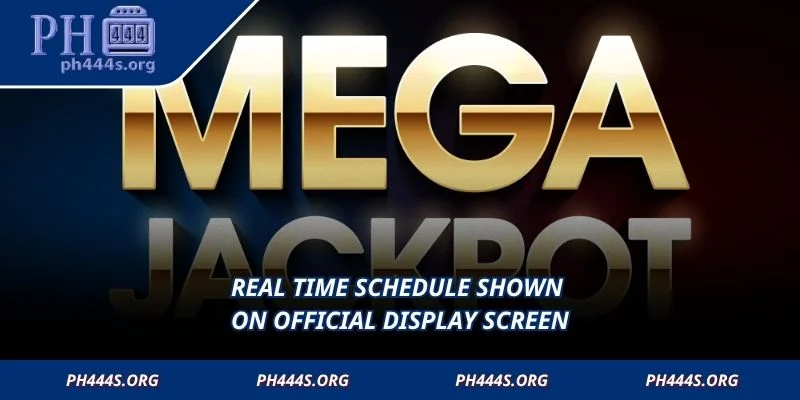 Real time schedule shown on official display screen