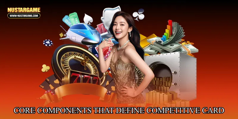 Core components that define competitive card experiences