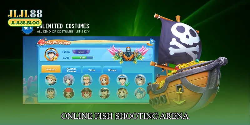 Online fish shooting arena